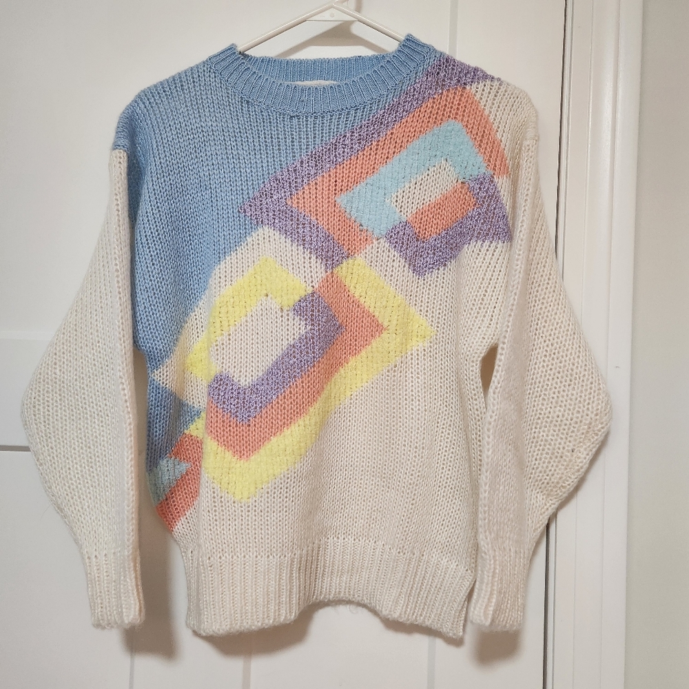 Heidi Vintage Sweater Loose Knit, Size Medium, Retro, 80's style